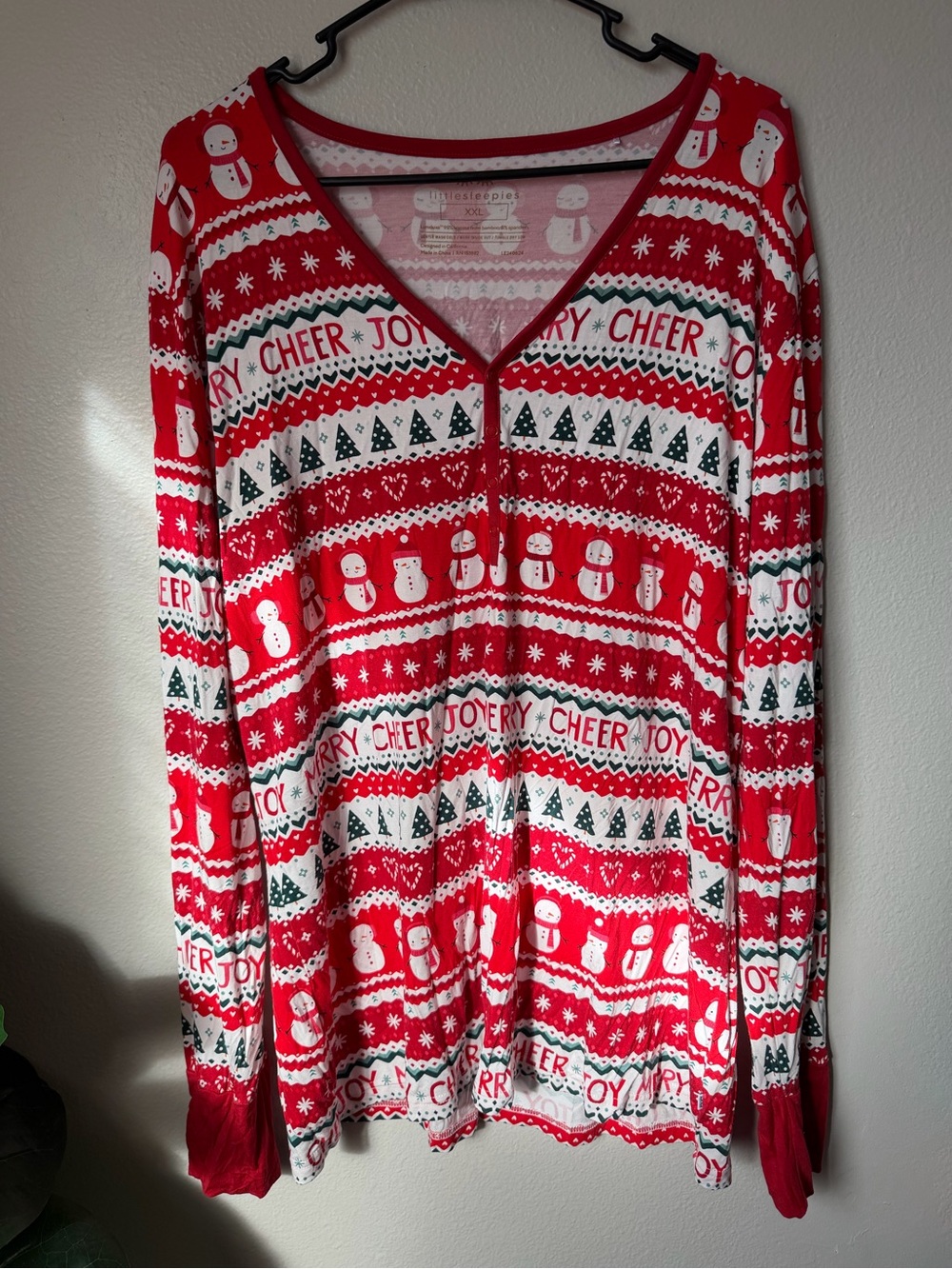 Little Sleepies Christmas Bamboo Pajama Top Women’s XXL